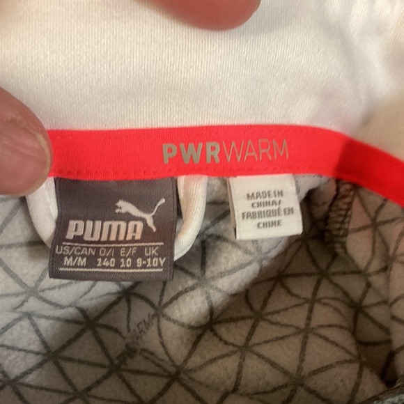 Clearance, Puma power warm grey/ white and blue pullover - Picture 4 of 4